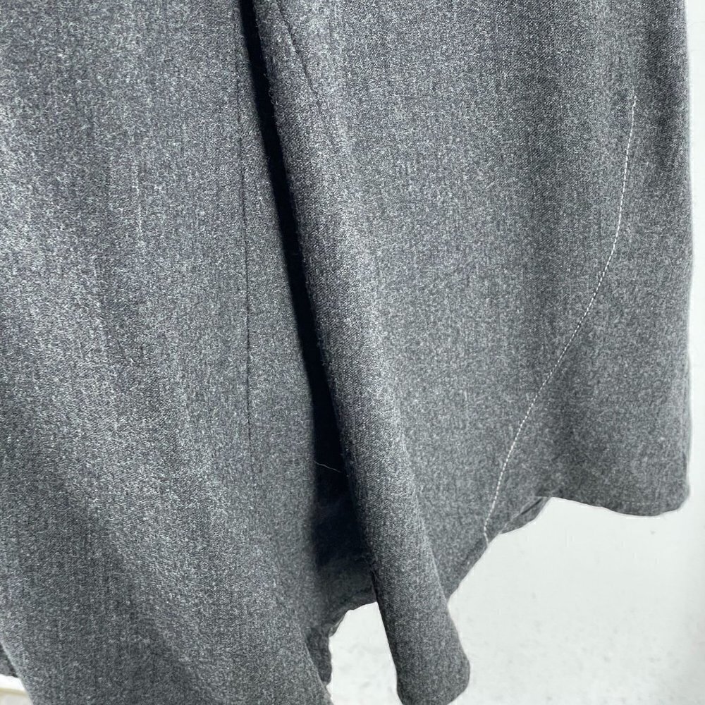 Crea Concept Paris Tulip Hem Layered Grey Wool Designer Midi Skirt 40/M/US 8 - Picture 2 of 10